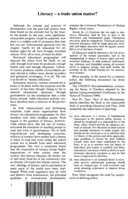 Literacy: a trade union matter?