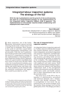 Integrated labour inspection systems: the strategy of the ILO