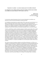 Coopératives et syndicats: une action commune pour les travailleurs informels