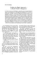 Finding the right approach: a rural worker's perspective