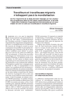 Travailleurs et travailleuses migrants n'échappent pas à la mondialisation