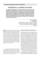 Globalization, workplace and health