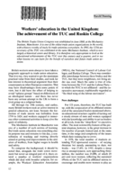 Workers' education in the United Kingdom: the achievement of the TUC and Ruskin college