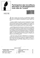 Participation des travailleurs, éducation et développement: trois clés de l'avenir