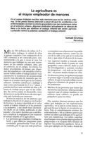 La agricultura es el mayor empleador de menores