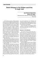 Social dialogue in the Andean countries: a rough road