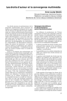 Les droits d'auteur et la convergence multimédia