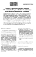 Comment exploiter les avantages potentiels de la communication par ordinateur: la télématique au service des organisations de travailleurs
