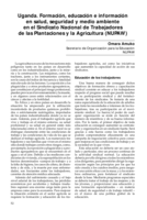 Uganda: formación, educación e información en salud, seguridad y medio ambiente. Sindicato Nacional de Trabajadores de las Plantaciones y la Agricultura (NUPAW)