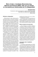 Reino Unido: el sindicato Manufacturing, Science and Finance (MSF), líder por su interés en las cuestiones relacionadas con la discapacidad