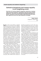 Collective bargaining and income equality in an integrating world