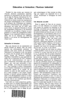 Education et formation: l'horizon industriel