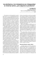 Los sindicatos y los trabajadores con discapacidad en América Latina:  ¿una asignatura pendiente?