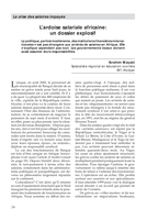 L'ardoise salariale africaine: un dossier explosif