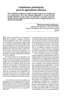 Cuestiones prioritarias para la agricultura africana