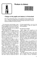 Changes in the graphic arts industry in Switzerland