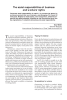The social responsibilities of business and workers' rights