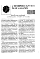 Conférence nationale sur l'éducation ouvrière au Canada