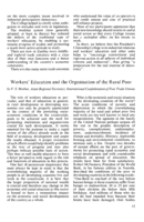 Workers' education and the organisation of the rural poor