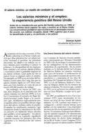 Los salarios mínimos y el empleo: la experiencia positiva del Reino Unido