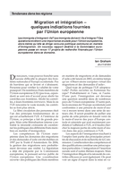 Migrations et intégration: quelques indications fournies par l'Union européenne
