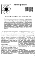 Técnicas de aprendizaje: ¿para quién y para qué?