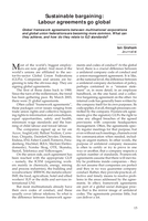 Sustainable bargaining: labour agreements go global