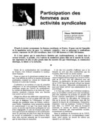 Participation des femmes aux activités syndicales