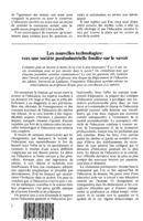 Les nouvelles technologies: vers une société postindustrielle fondée sur le savoir