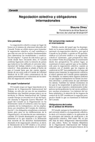 Negociación colectiva y obligaciones internacionales: Canadá