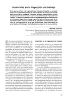 Austeridad en la inspección del trabajo