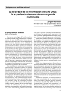 La sociedad de la información del año 2000: la experiencia alemana de convergencia multimedia