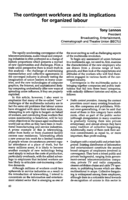 The contingent workforce and its implications for organized labour