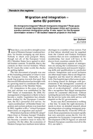 Migration and integration: some EU pointers