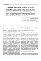 Informal work: from concept to action