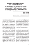 Corporate social responsibility: new morals for business?