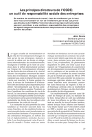 Les principes directeurs de l'OCDE: un outil de responsabilité sociale des entreprises