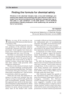 Finding the formula for chemical safety