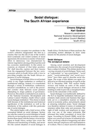 Social dialogue: the South African experience