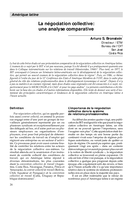 La négociation collective: une analyse comparative : Amérique latine