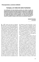 Europa y la trata de seres humanos