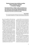 Paroles douces mais réalités cruelles dans l'industrie sucrière à Trinité-et-Tobago