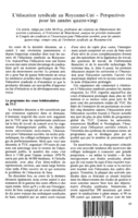 L'éducation syndicale au Royaume-Uni: perspectives pour les années quatre-vingt