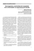 Convergencia y contenidos de la sociedad de la información: la experiencia del Canadá