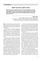 Safer farms for safer food