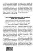 Nueva tecnología: hacia una sociedad posindustrial basada en los conocimientos