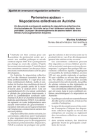 Partenaires sociaux: négociations collectives en Autriche