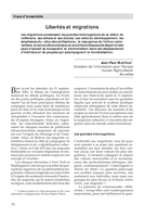 Libertés et migrations
