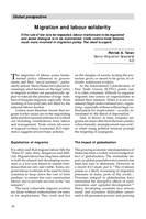 Migration and labour solidarity