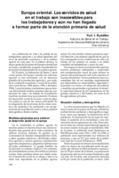 Europa oriental: los servicios de salud en el trabajo son inaccesibles para los trabajadores y aún no han llegado a formar parte de la atención primaria de salud